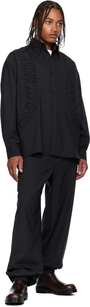 Srajce sage NATION SAGE NATION Fossil Wool Shirt Črna | S081 Fossil Shirt, 3