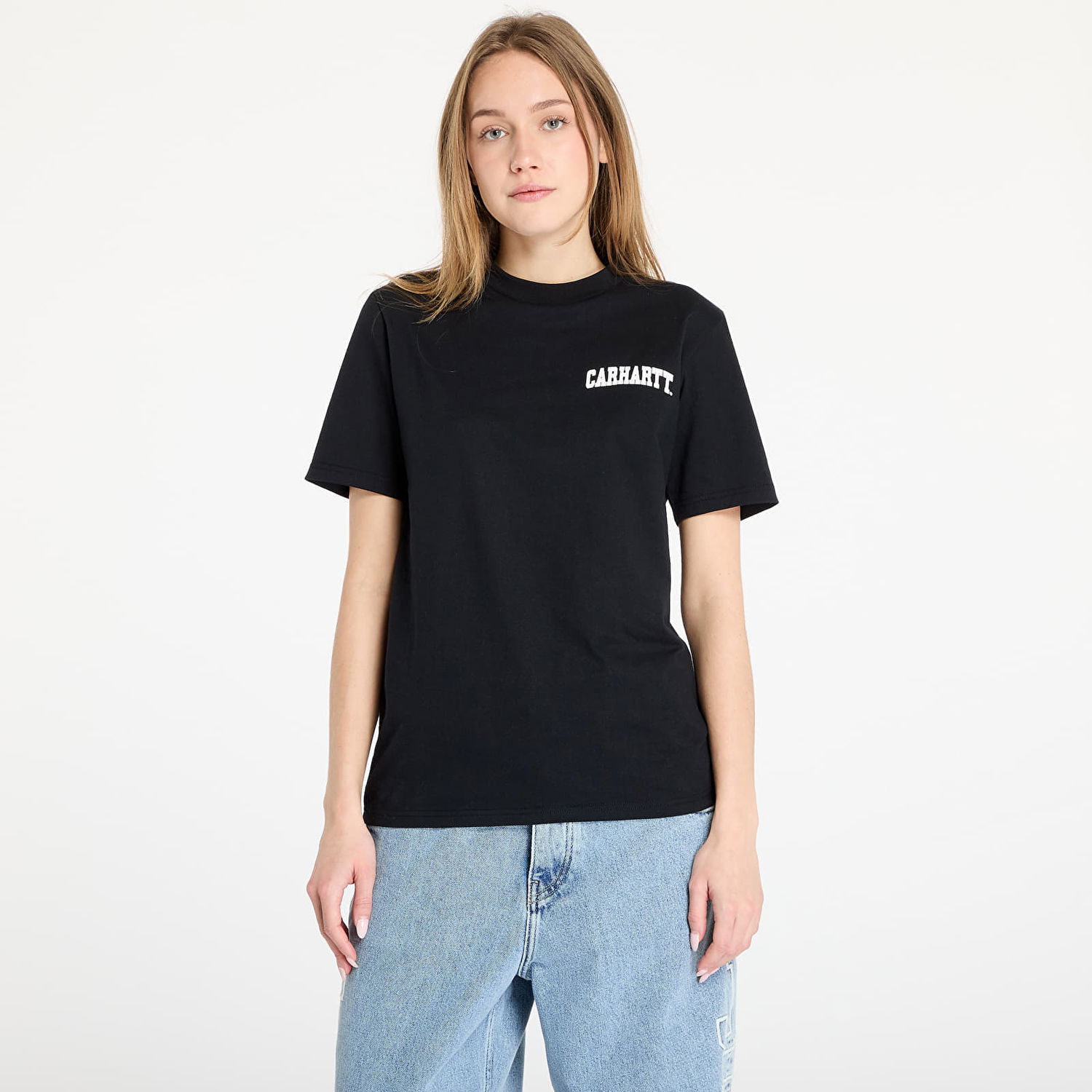 Majica Carhartt WIP University Script Short Sleeve T-Shirt Črna | I034852.0D2XX, 0