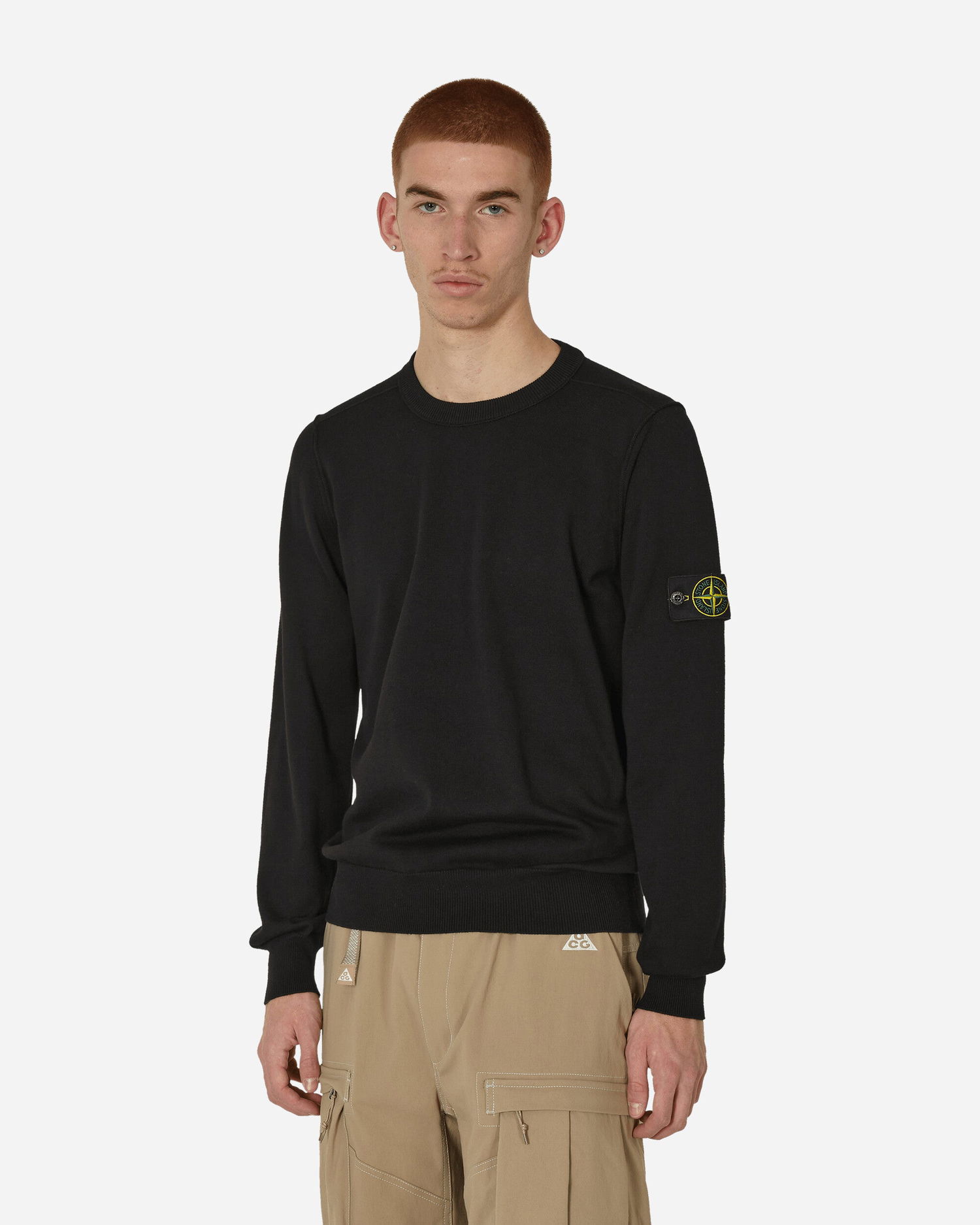 Pleteni pulover Stone Island Cotton Crewneck Sweater Črna | 8015540B2 A0029, 1