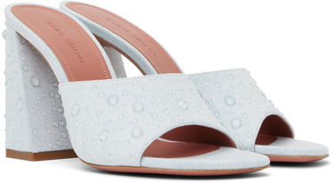 Modni dodatki Amina Muaddi Amina Muaddi Brigitte Crystal Heeled Sandals Modra | BRIGITTE CRYSTAL SLIPPER BLOCK, 3