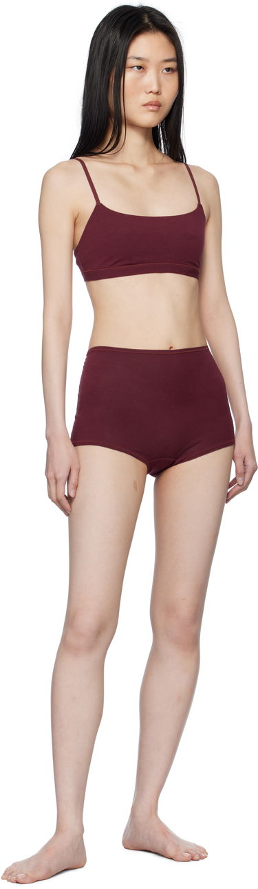 Modrček SKIMS SKIMS Cotton Jersey Scoop Bralette Bordo | BR-SCP-4460, 4