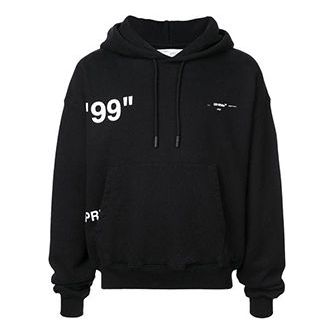 Pulover Off-White Off-White Loose Fit Hoodie Črna | OMBB037R19B970011088