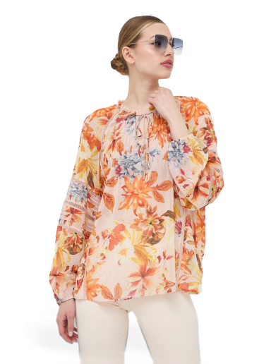 Srajce GUESS Blouse Oranžna | W3GH60.WDW52