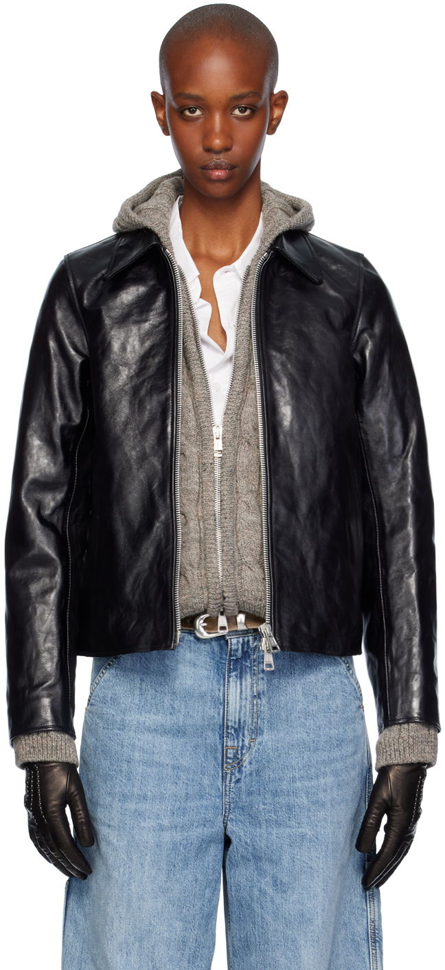 Jakna OUR LEGACY Mini Leather Jacket Črna | W4239MTD