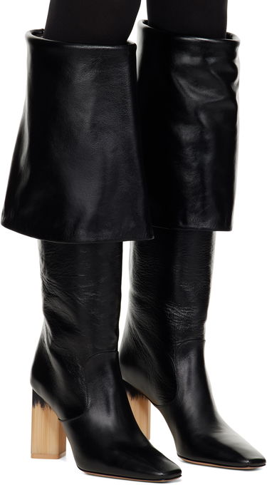 Obleke CHLOÉ Chloé Georgia Heeled Tall Boots Črna | CHC25S07YQJ, 3