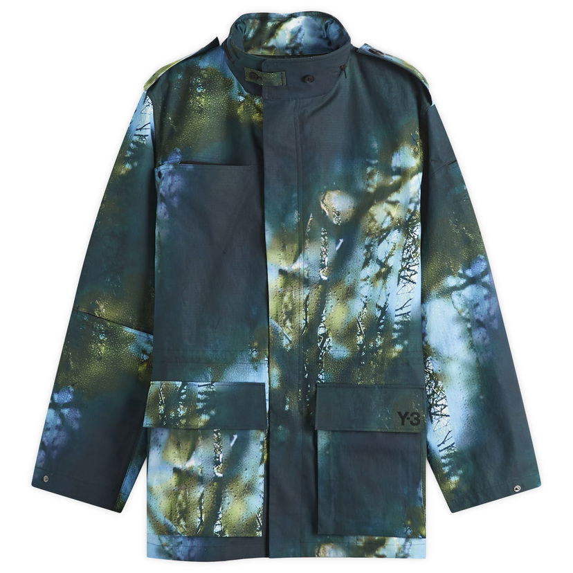 Parka Y-3 Y-3 Earth Print Field Jacket, Size Large Modra | JL8307