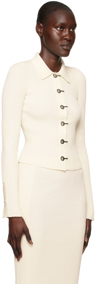 Pleteni pulover Dion Lee Gradient Rib Long Sleeve Cardigan Oranžna | A7663R23, 4