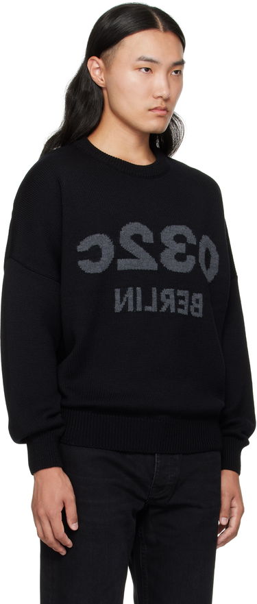 Pleteni pulover 032C 032c Selfie Knit Sweater Črna | F25-URK-1511-000, 1