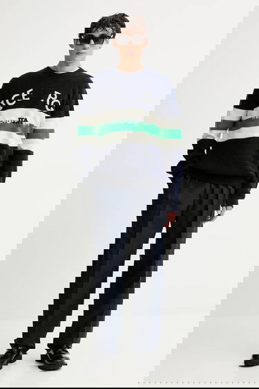 Hlače KENZO Pleated Tailored Trousers Črna | FE65PA2149GE, 1