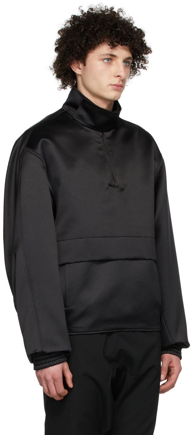 Pulover We11done We11done Half-Zip Mock Neck Polyester Anorak Črna | WD-JK1-22-075-M-BK, 1