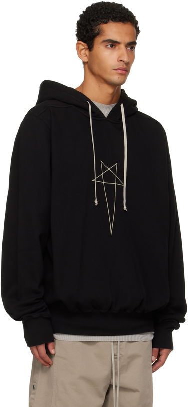 Pulover Rick Owens DRKSHDW Penta Oversized Hoodie Črna | DU02E7262 FEP3P, 1