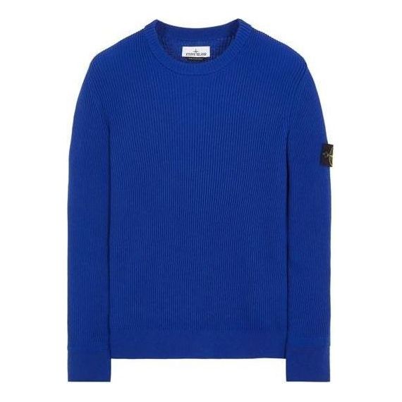 Pleteni pulover Stone Island Ribbed Pullover Modra | 7915553C2-V0022