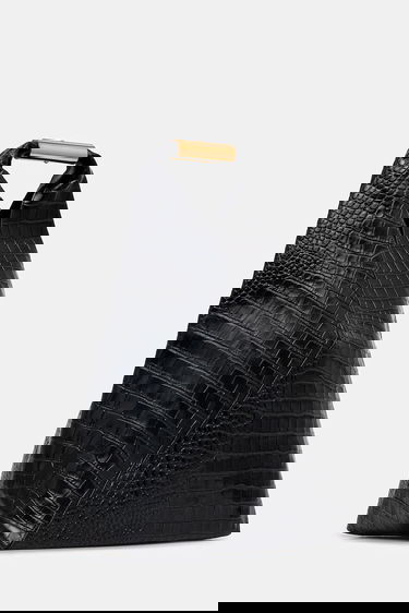 Torbica Maison Margiela Crocodile Embossed V-Shape Top Handle Bag Črna | SB6WD0043.P8650.T8013, 1