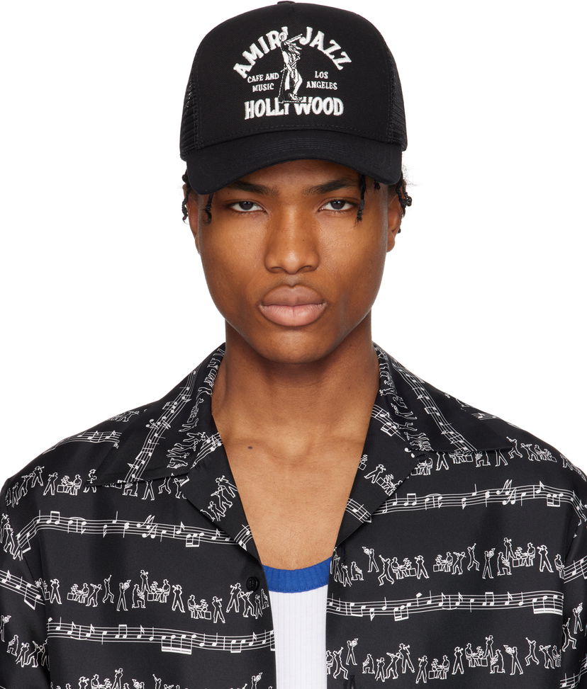 Kapa AMIRI Amiri Jazz Wolf Trucker Cap Črna | AMHATR1020
