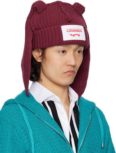 Beanie Charles Jeffrey Loverboy Charles Jeffrey LOVERBOY Chunky Knit Rabbit Beanie Bordo | 54130402, 1
