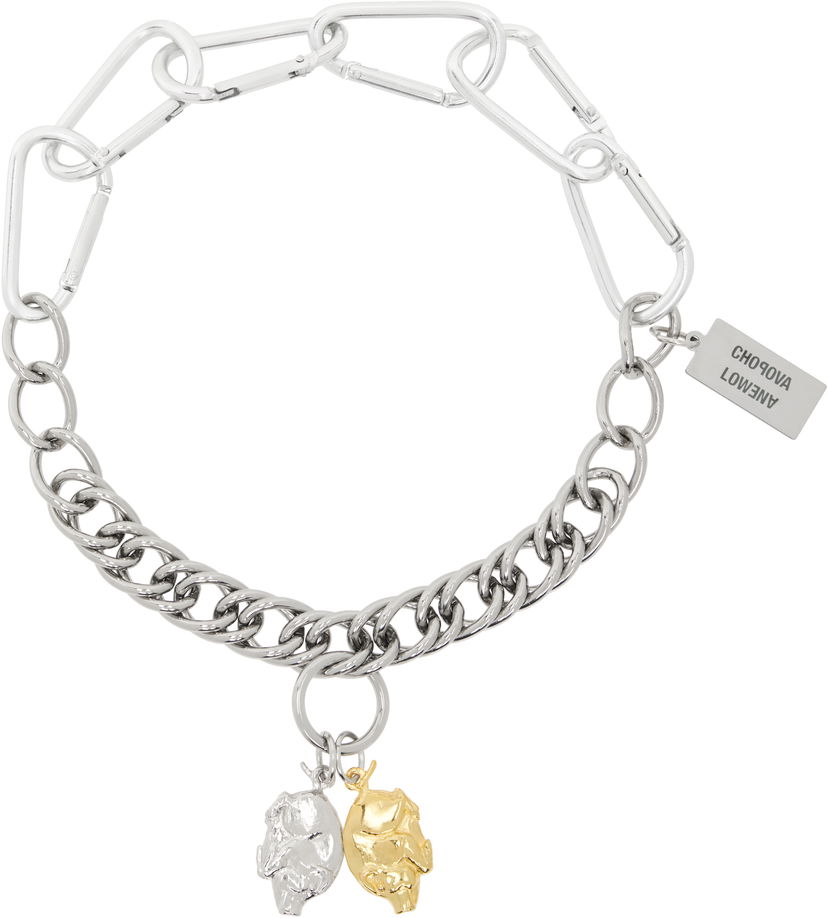 Ogrlica Chopova Lowena Chopova Lowena Pair Of Pigs Chain Necklace Kovinski | 6590