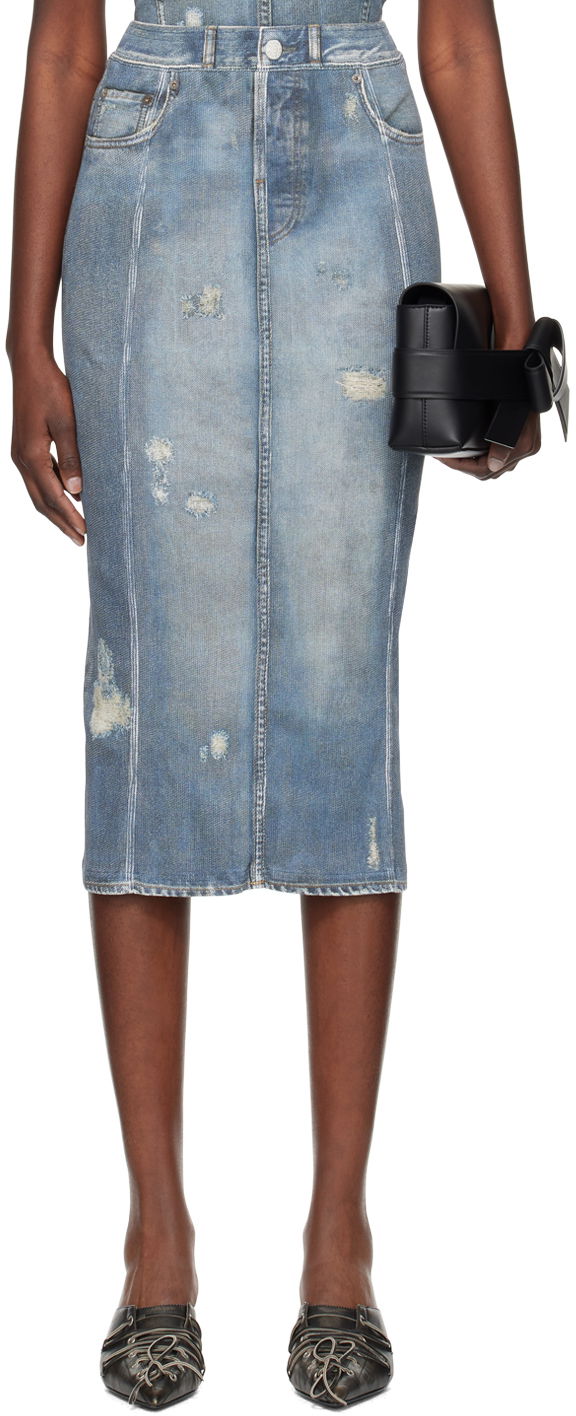Krila Acne Studios Rib Skirt Modra | AF0443-