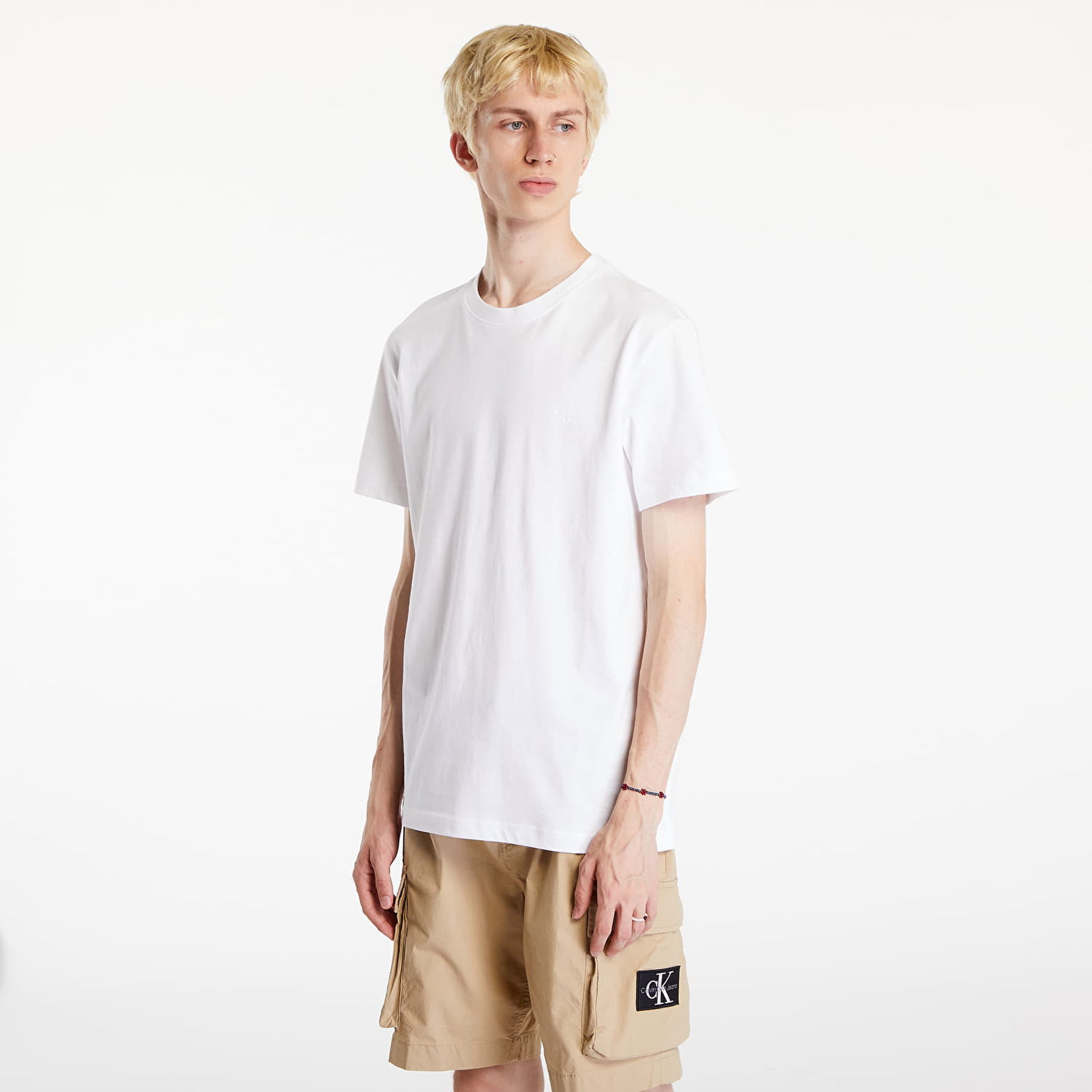 Majica CALVIN KLEIN Euphoric Monologo Tee Bright White Bela | J30J325683 YAF, 0
