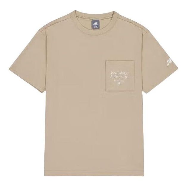 Majica New Balance Essentials Athletic Club Pocket T-Shirt Bež | AMT42316-SOT
