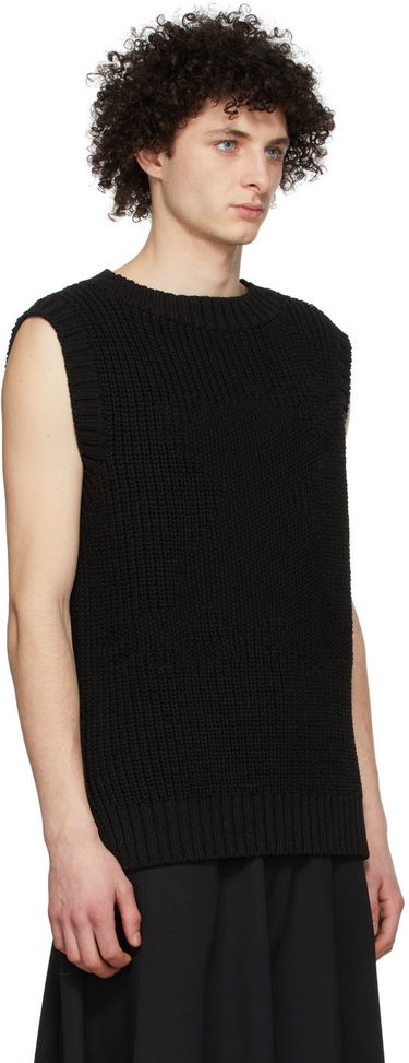 Pleteni pulover We11done We11done Knit Monster Vest Črna | WD-KV1-22-607-U-BK, 1
