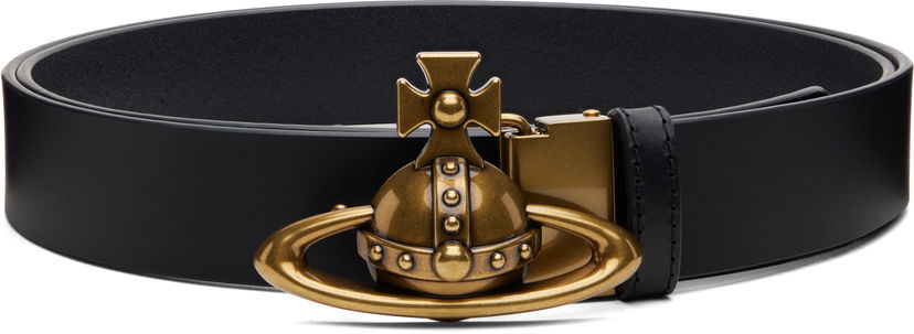 Pasovi Vivienne Westwood Vivienne Westwood Orb Buckle Belt Črna | 82010075U-L00CH-