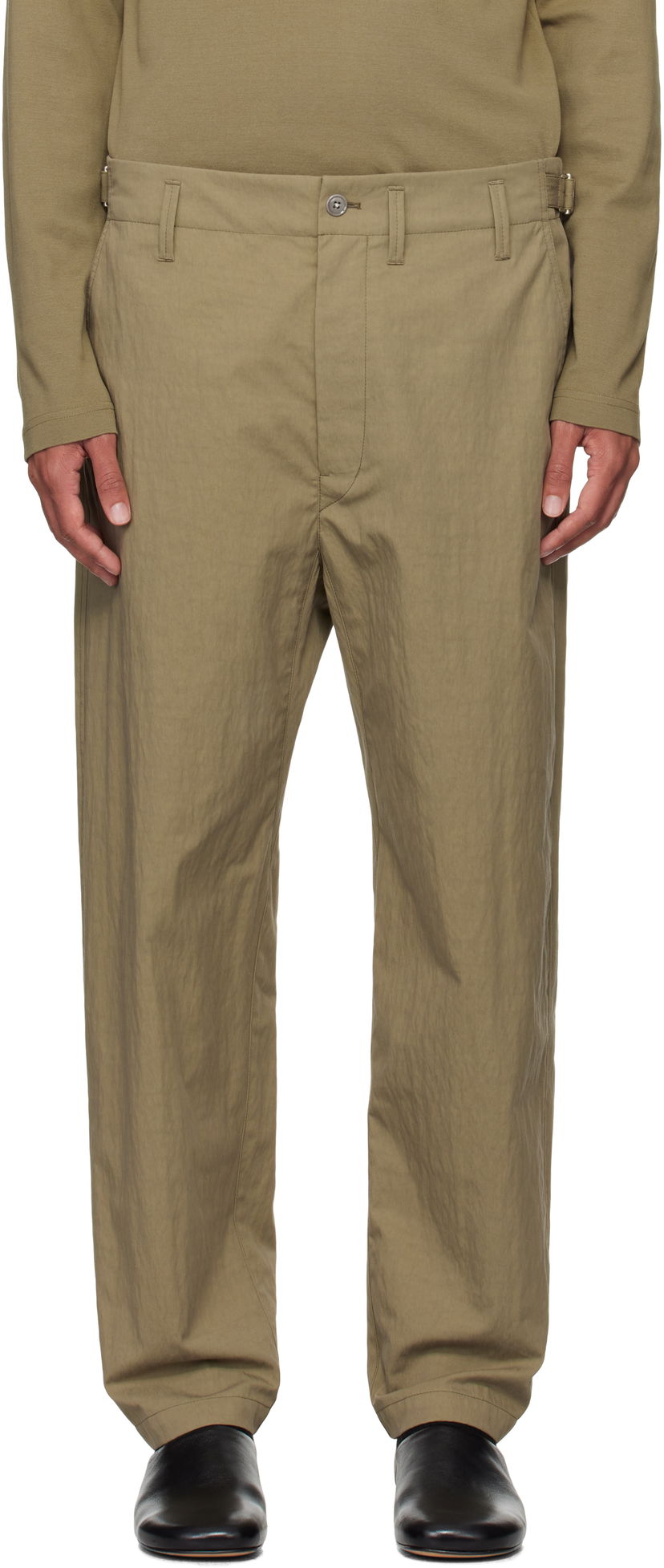 Hlače LEMAIRE Lemaire Carrot Trousers Zelena | PA1129 LF1228