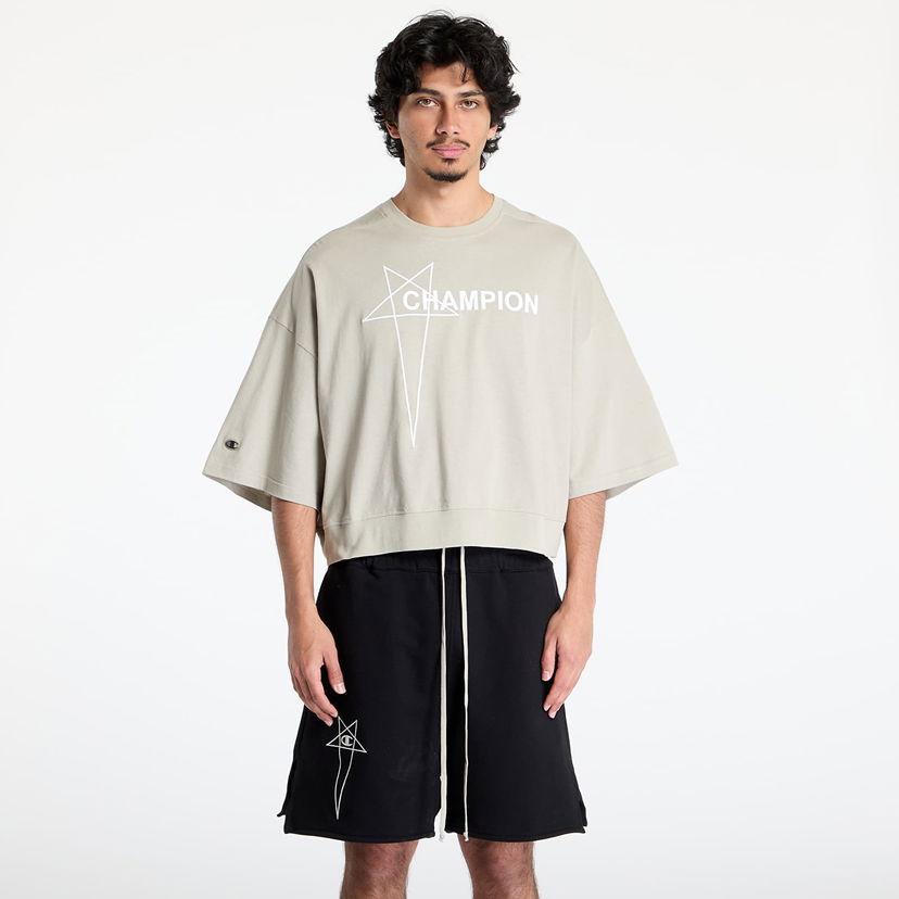 Kratke hlače Rick Owens Rick Owens DRKSHDW x Champion Tommy Cropped T-Shirt Bež | CM01E1677 CHJG 08