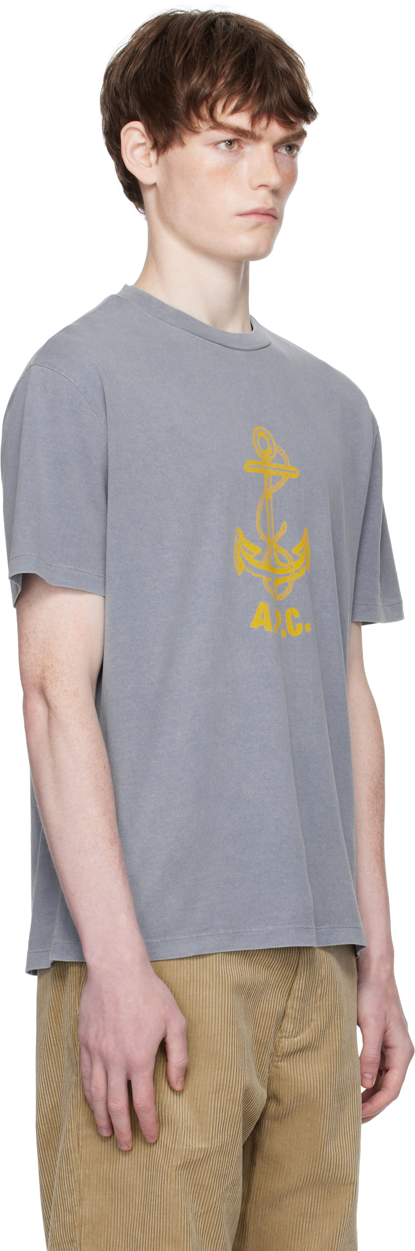 Majica A.P.C. A.P.C. Davy Anchor Graphic Tee Siva | COHBS-H26518, 1