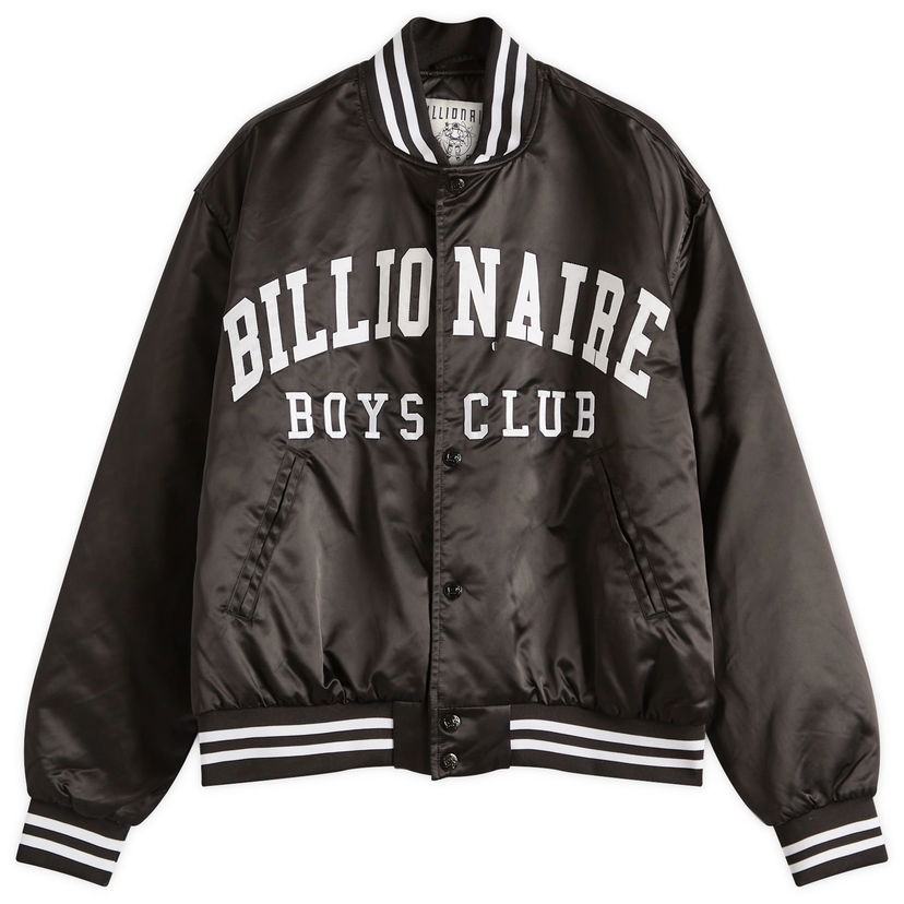Bomber jakna BILLIONAIRE BOYS CLUB Satin Bomber Jacket, Size Large Črna | B25102-BLK