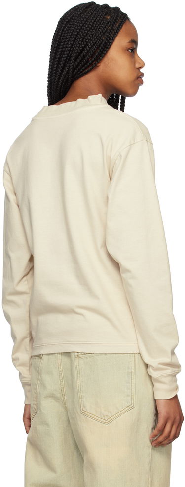 Pleteni pulover We11done We11done Crewneck Long Sleeve T-Shirt with Bunny Print Bež | WD-TT1-23-792-U-IV, 2