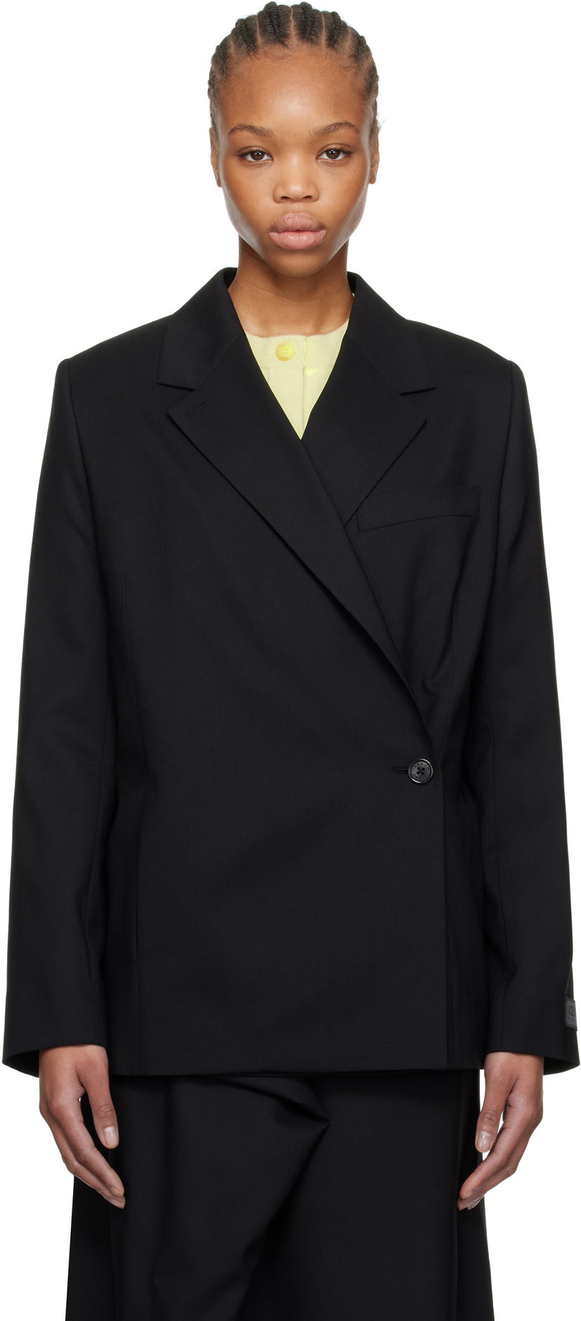 Jakna KENZO Kenzo Paris Virgin Wool Blazer Črna | FF52VE2589RA