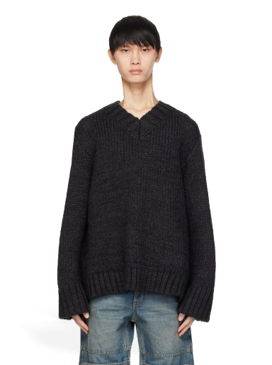 Pleteni pulover GUESS USA V-Neck Sweater Črna | M3BR00Z38F0