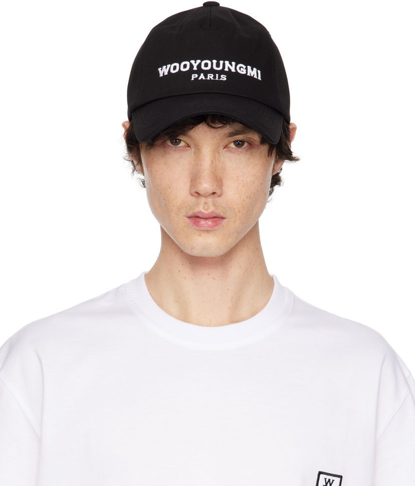 Kapa WOOYOUNGMI WOOYOUNGMI Embroidered Baseball Cap Črna | W251AC52