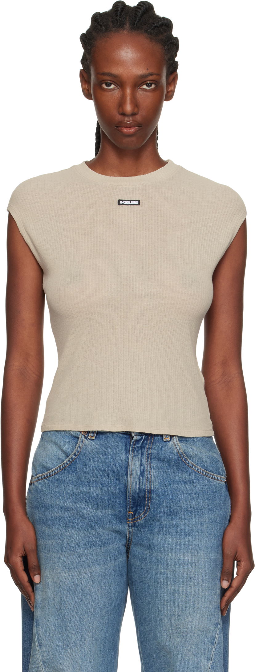 Majica Ksubi Ksubi Staple Short Sleeve T-Shirt Bež | WPF25TE014