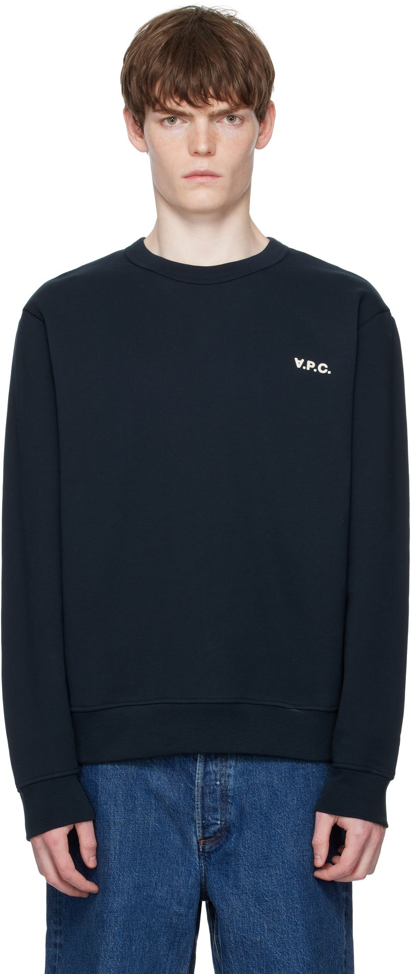 Pulover A.P.C. Boxy Petit 'VPC' Sweatshirt Mornarica | COHBR-H27916