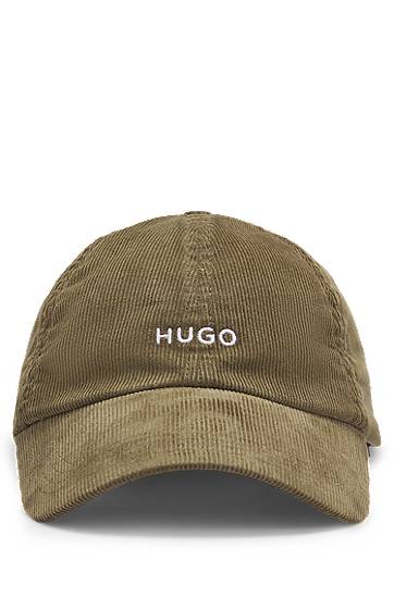Kapa BOSS HUGO Corduroy Cap with Embroidered Logo Zelena | 50533412