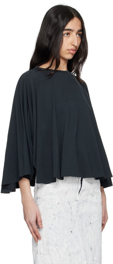 Pleteni pulover Maison Margiela MM6 Maison Margiela Jersey Batwing Top Črna | S62NH0038 M20115, 1