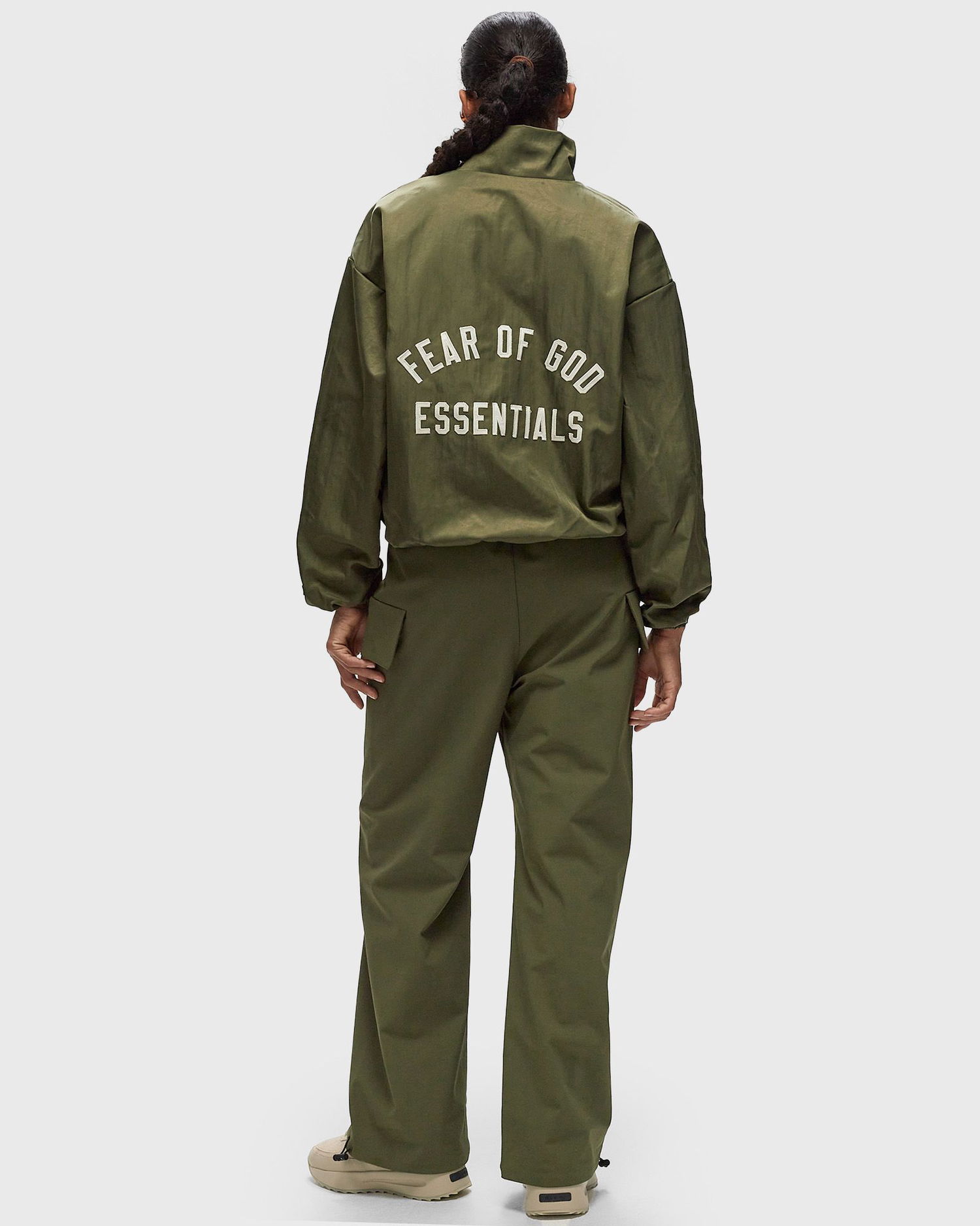 Vetrovka Fear of God Fear of God Essentials Textured Nylon Track Jacket Zelena | 202BT245365FW-076, 1