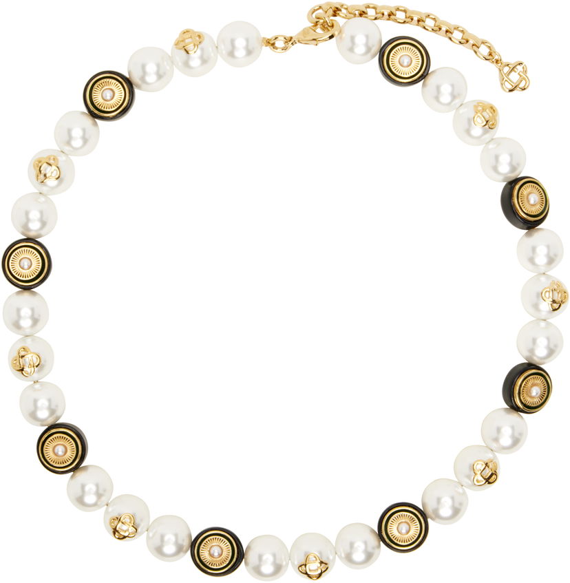 Ogrlica Casablanca Casablanca Spoke Wheel Pearl Necklace Večbarvna | AS25-JW-267-01