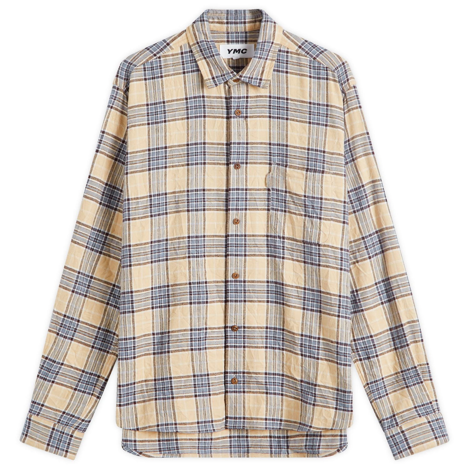 Srajce YMC Curtis Check Shirt Bež | P2XMI-20, 1