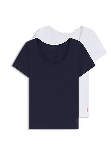 Majica BOSS Two-Pack Stretch Cotton T-Shirts Bela | 50545688