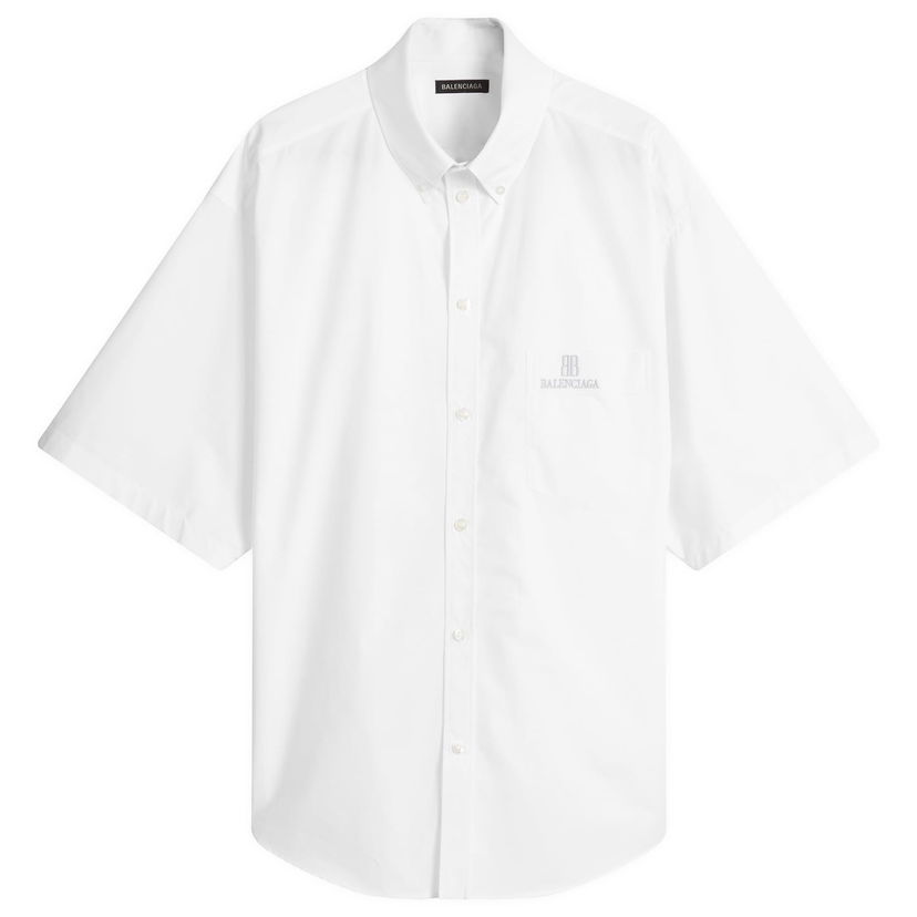 Srajce Balenciaga Balenciaga Fit Shirt, Size Large Bela | 839213-TRM28-9000