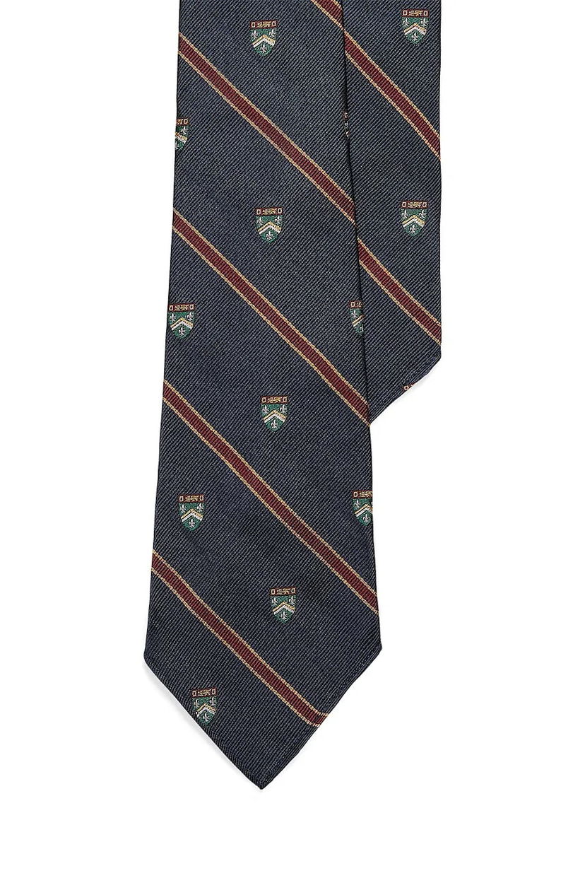 Modni dodatki Polo by Ralph Lauren Polo Ralph Lauren Silk Tie with Crest and Stripe Pattern Večbarvna | 712971857