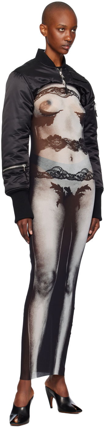 Obleke Jean Paul Gaultier Gaultier Printed Mesh Maxi Dress Večbarvna | 24/31-F-RO269-T564-000201, 3