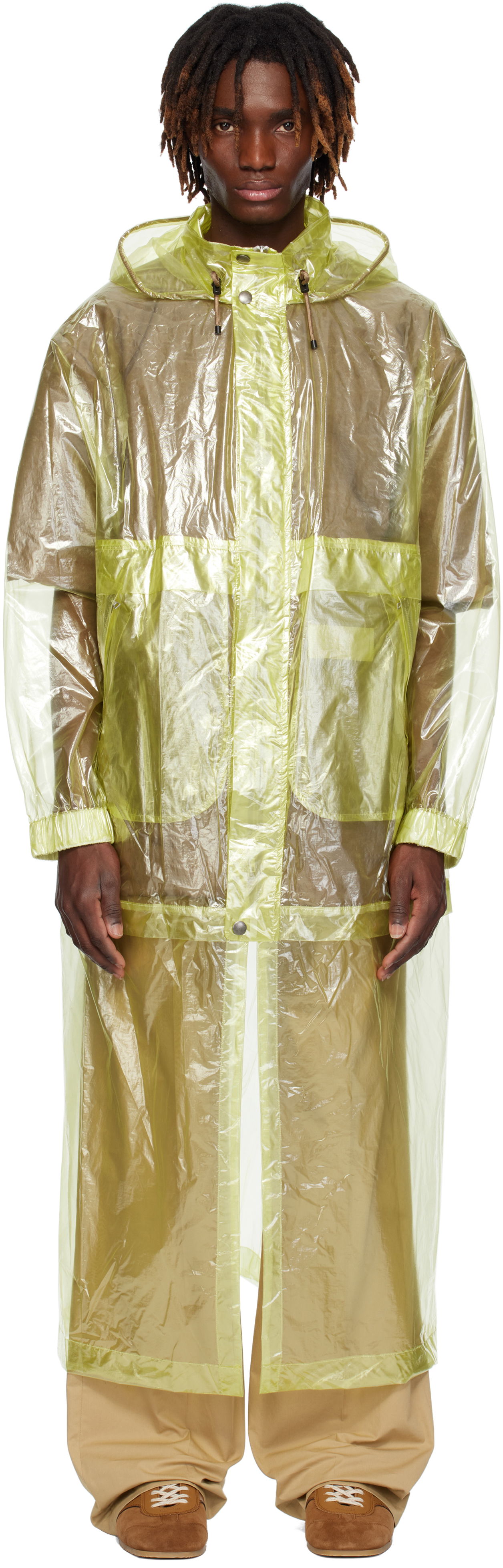 Dežni plašč Dries Van Noten Dries Van Noten Sheer Taffeta Coat Rumena | 251-020552-1258, 0