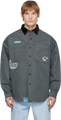 AAPE by A Bathing Ape Reversible Logo Button Down Shirt
