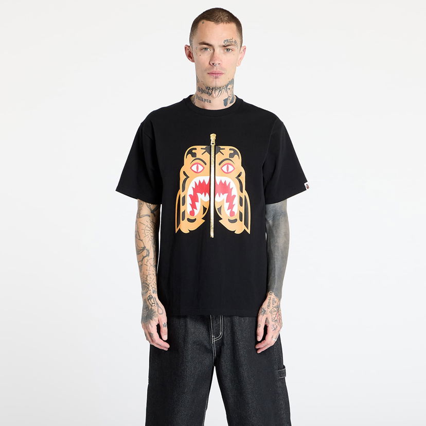 Majica BAPE A BATHING APE Colors Tiger Graphic Tee Črna | 001TEL301021MBLK