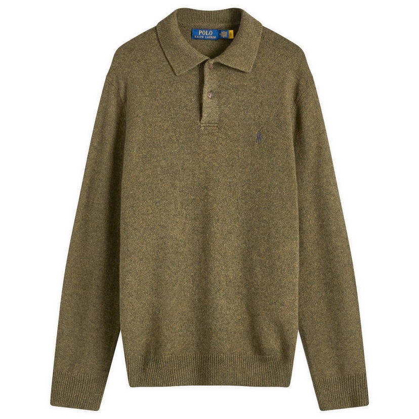 Pleteni pulover Polo by Ralph Lauren Polo Ralph Lauren Standard Fit Long Sleeve Knit Polo Zelena | 710955908002