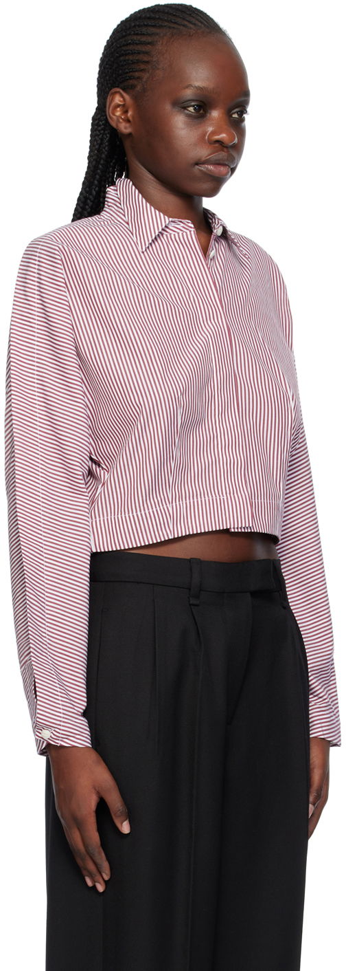 Srajce rag & bone Morgan Striped Cropped Shirt Rdeča | WAW23HA0214621, 1