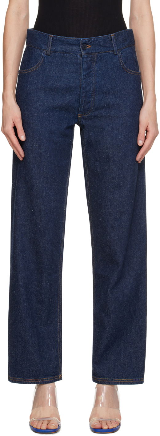 Kavbojke Baserange Baserange Indre Straight Leg Jeans Modra | TRIN-CO-SP24